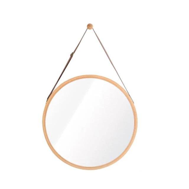 Miroir mural rond suspendu avec cadre Hotel - vue 5 sur 14