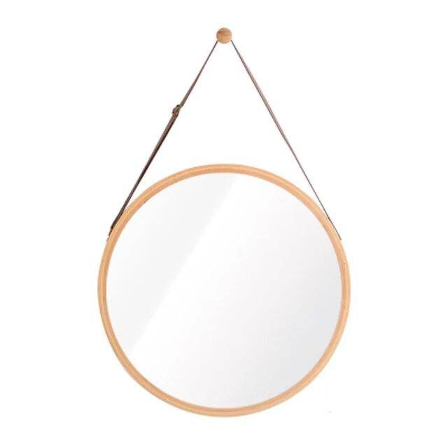 Miroir mural rond suspendu avec cadre Hotel - vue 7 sur 14