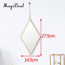 Miroir mural suspendu losange doré Frame