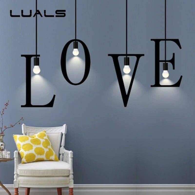 Suspension design LED avec Lettres en métal style Creative - vue 5 sur 28