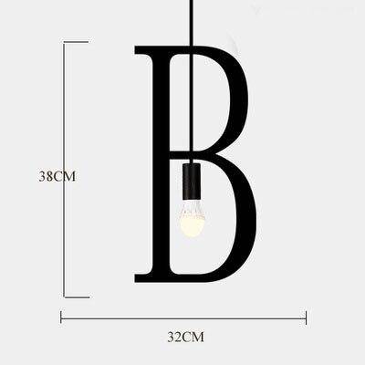 Suspension design LED avec Lettres en métal style Creative - vue 6 sur 28