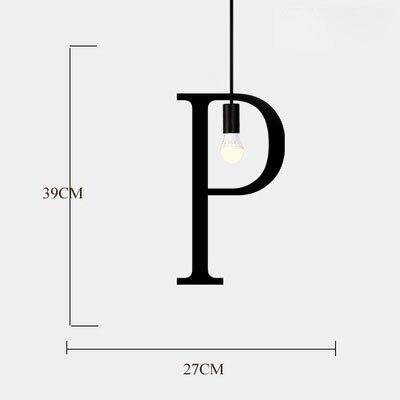 Suspension design LED avec Lettres en métal style Creative - vue 20 sur 28
