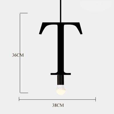 Suspension design LED avec Lettres en métal style Creative