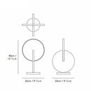 Lampe à poser design LED avec double disque argenté Lee