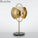 Lampe à poser design LED avec boule en verre et métal doré Luxury