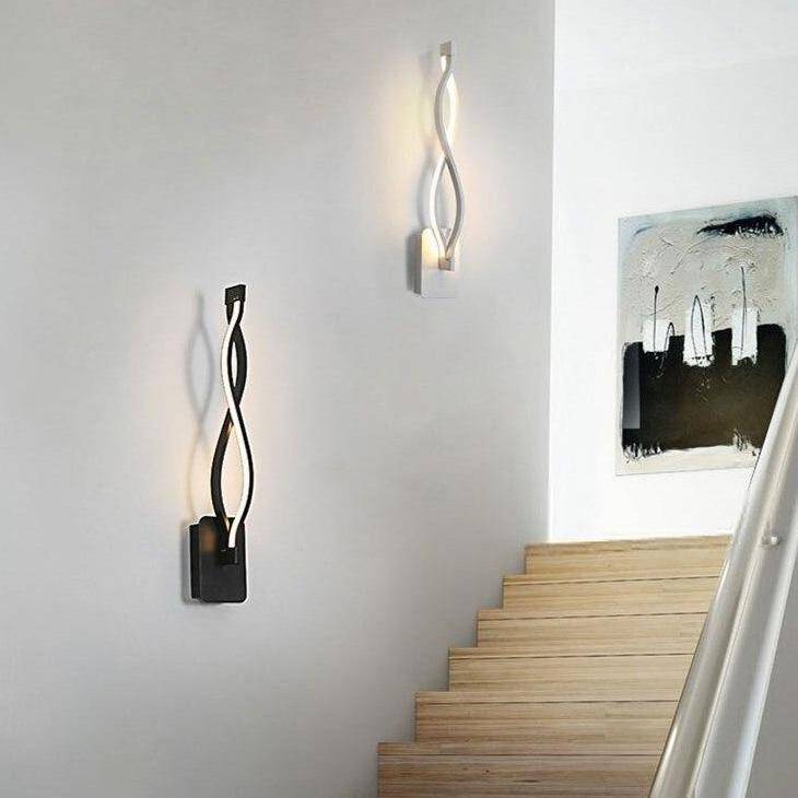 Applique murale design LED avec courbes en métal Sconce - vue 4 sur 6