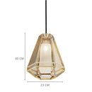 Suspension LED forme géométrique dorée Modern