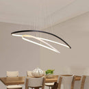 Lustre design à LED faux cercles suspendus