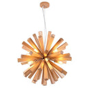 Suspension design à LED en bois style Wongshi