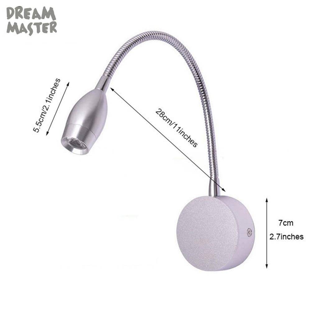 Applique lampe LED dirigeable avec interrupteur - vue 4 sur 3