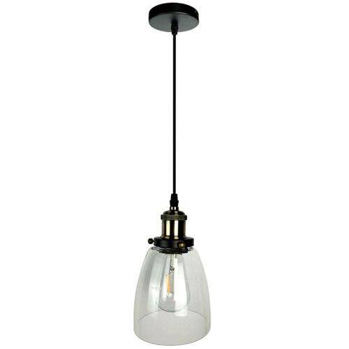 Suspension moderne LED noir avec abat-jour en verre Loft - vue 7 sur 10