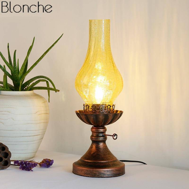 Lampe à poser vintage en métal et ampoule rétro Mona - vue 2 sur 4