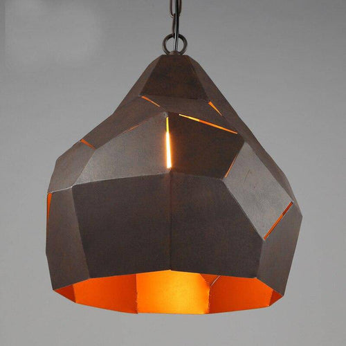 Suspension en métal marron rétro industrielle 40cm