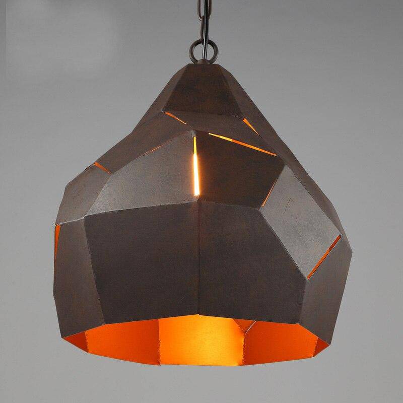 Suspension en métal marron rétro industrielle 40cm - vue 5 sur 5