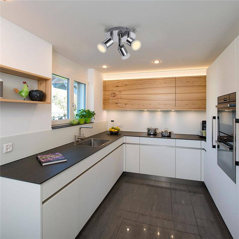 Plafonnier à 3 spots LED chromé moderne - vue 9 sur 10