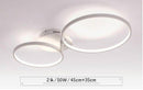 Plafonnier design en cercles blancs