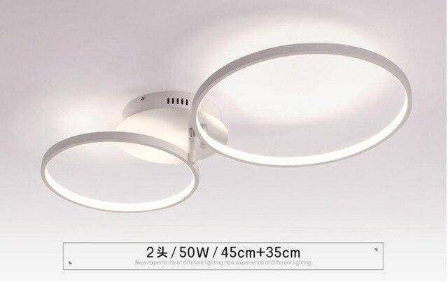 Plafonnier design en cercles blancs - vue 10 sur 10