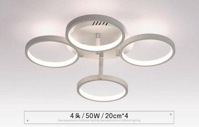 Plafonnier design en cercles blancs - vue 6 sur 10