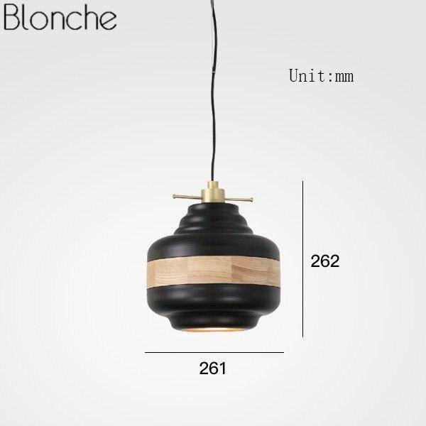 Suspension moderne LED noire et bandeau bois Country - vue 11 sur 11