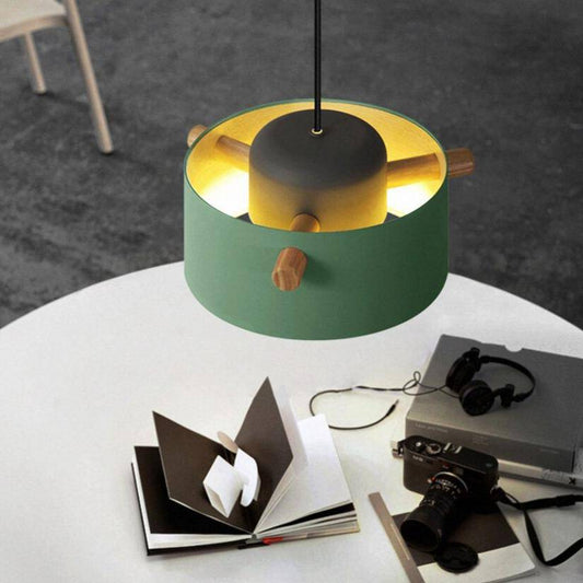 Suspension moderne LED au style macarons colorés