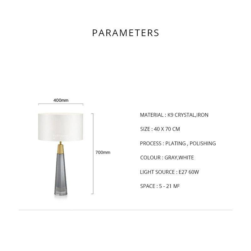 Lampe à poser design LED avec abat-jour blanc Art - vue 8 sur 8