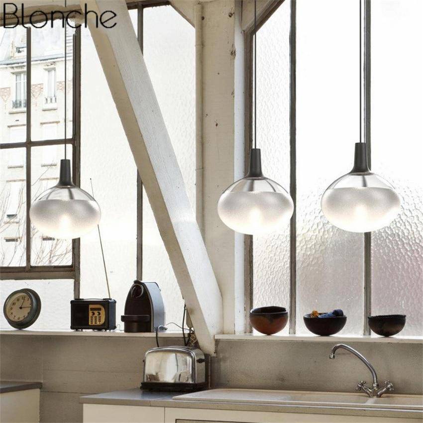 Suspension design ovale en verre à LED Oval - vue 6 sur 7
