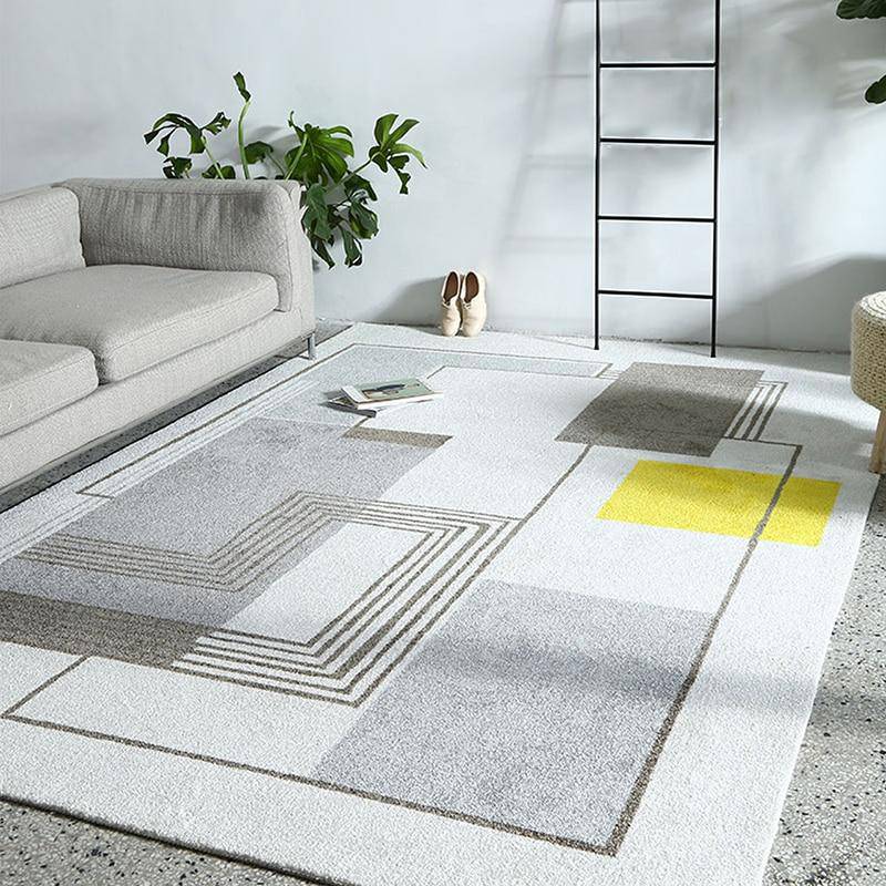 Tapis moderne rectangle aux motifs géométriques - vue 3 sur 5