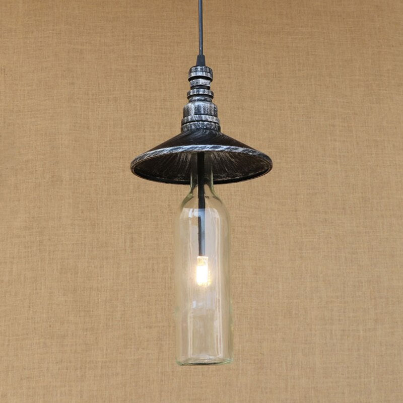 Suspension industrielle LED style bouteille en verre Sanmarino - vue 4 sur 5