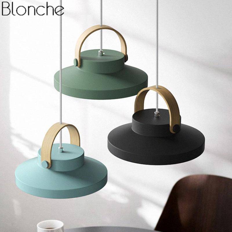 Suspension design LED en bois et métal Moderna - vue 3 sur 21