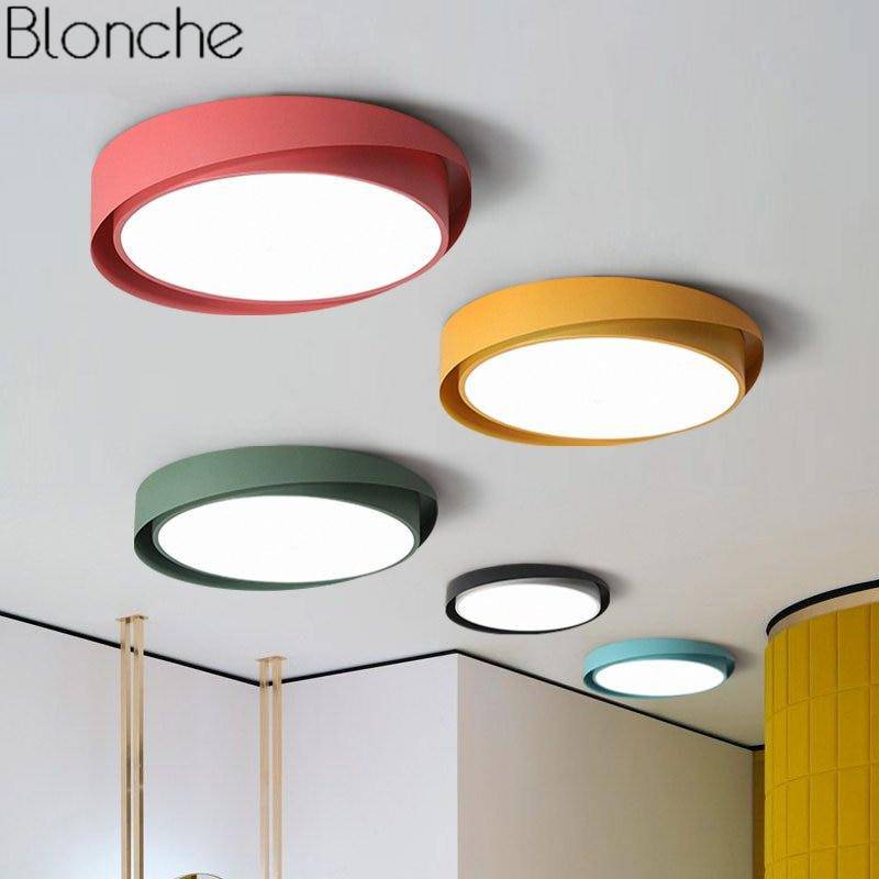 Plafonnier design LED arrondi de couleur Art - vue 5 sur 10