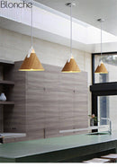 Suspension LED en bois et métal coloré Hanging