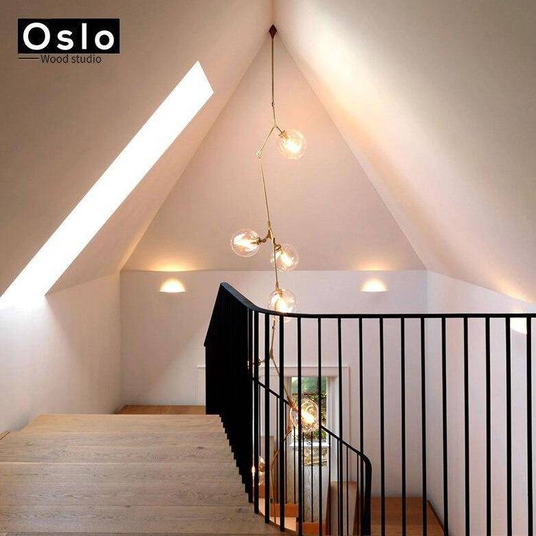 Suspension design LED avec abat-jour en verre style branche Creative - vue 5 sur 29