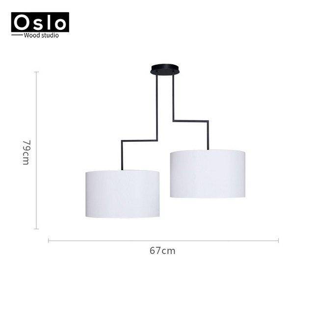 Lustre design LED avec abat-jours American - vue 12 sur 18