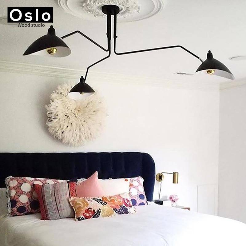 Lustre moderne LED avec plusieurs abat-jours style rétro - vue 5 sur 6