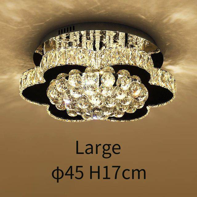 Plafonnier LED en cristal en forme de fleur - vue 3 sur 8