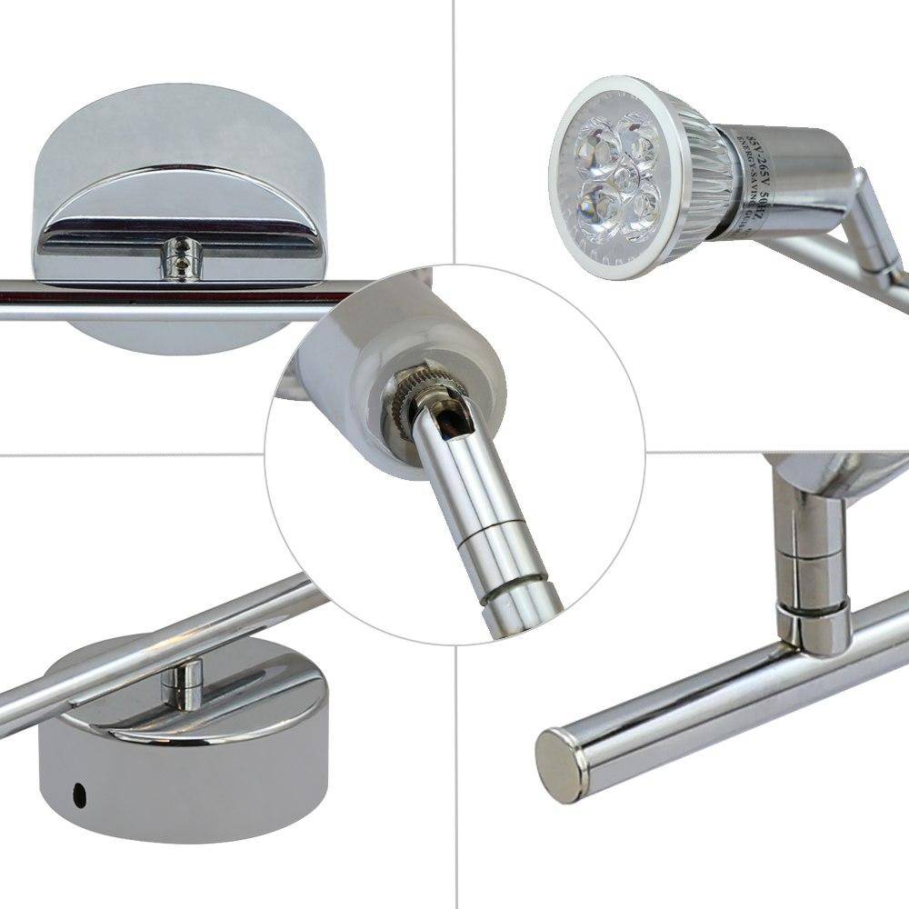 Barre à 4 spots LED chromée - vue 5 sur 7