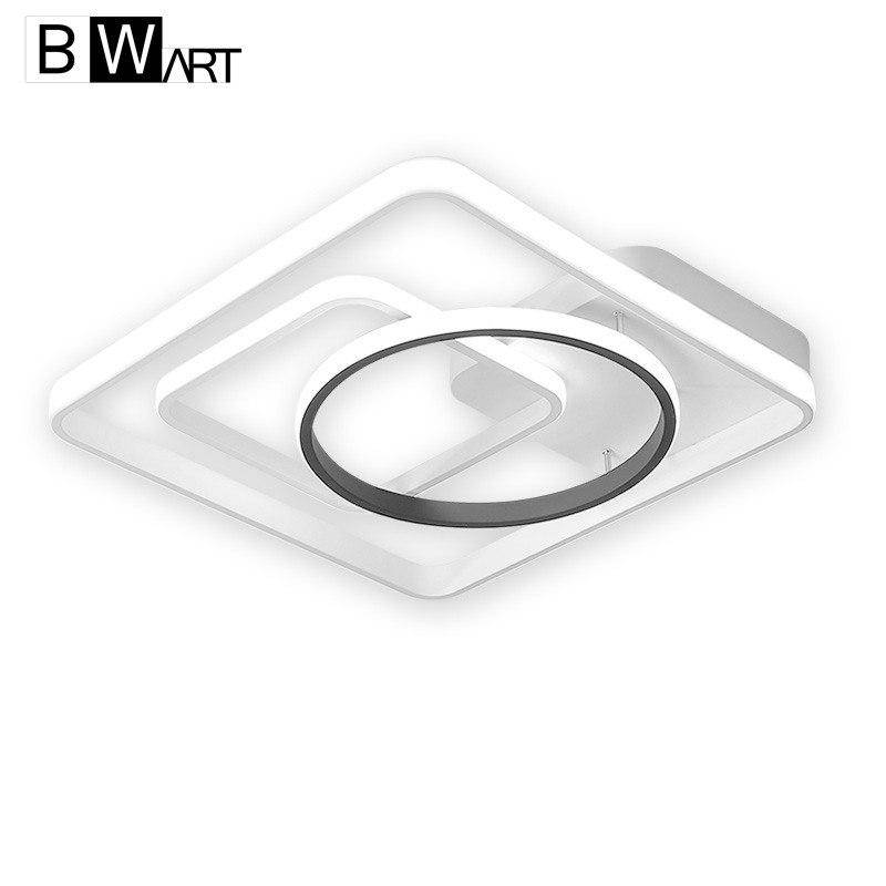 Plafonnier design LED rectangles et formes interposés noir et blanc Bwart - vue 5 sur 6