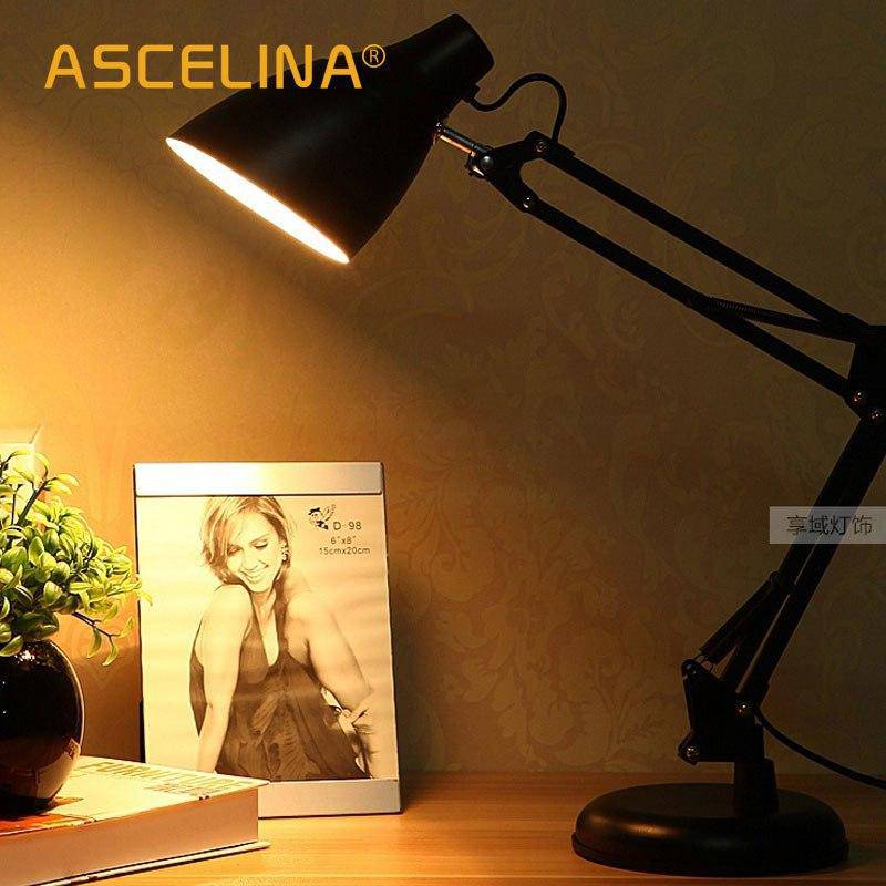 Lampe de bureau avec bras articulé ajustable en métal Reading - vue 2 sur 7