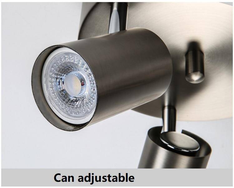 Plafonnier rond à spots LED ajustable - vue 5 sur 8