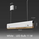 Suspension moderne LED avec finitions bois et métal coloré