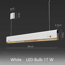 Suspension moderne LED avec finitions bois et métal coloré