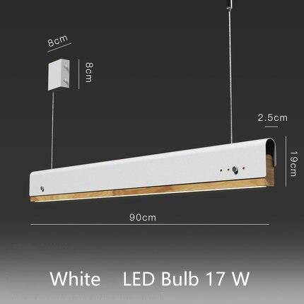 Suspension moderne LED avec finitions bois et métal coloré - vue 10 sur 17