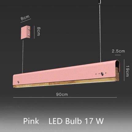 Suspension moderne LED avec finitions bois et métal coloré - vue 13 sur 17