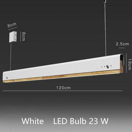 Suspension moderne LED avec finitions bois et métal coloré - vue 17 sur 17