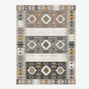 Tapis rectangle berbère marron et beige Shen