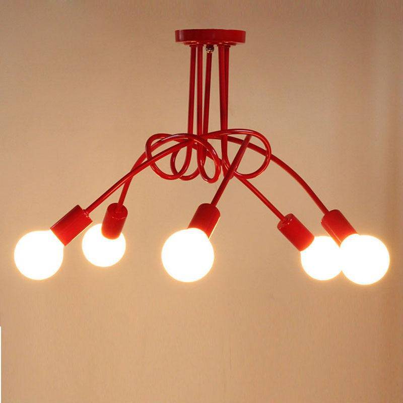 Plafonnier design LED en métal avec plusieurs points lumineux - vue 6 sur 5