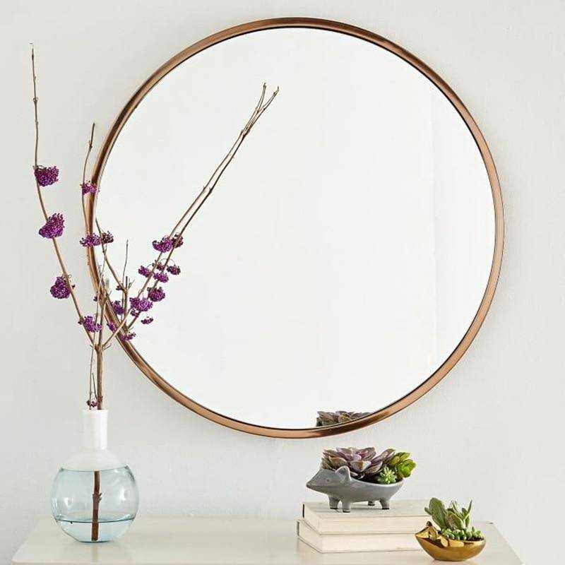 Miroir mural rond en métal Retro - vue 4 sur 6