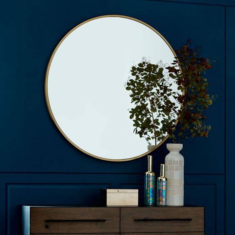 Miroir mural rond en métal Retro - vue 6 sur 6