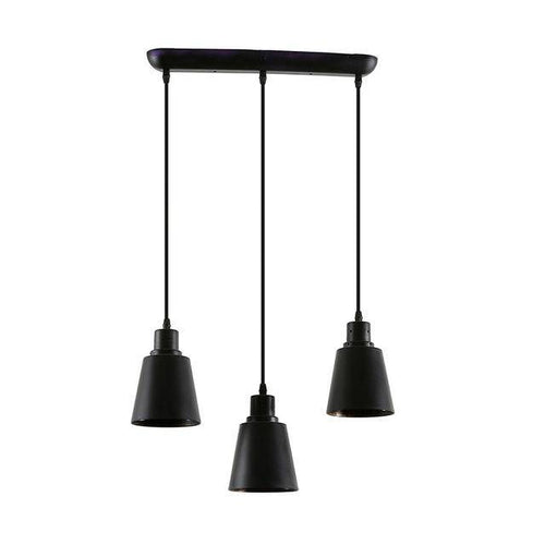 Suspension rustique avec base ronde en métal