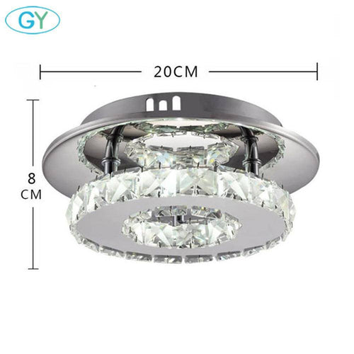 Plafonnier cristal LED et base chromée Hallway